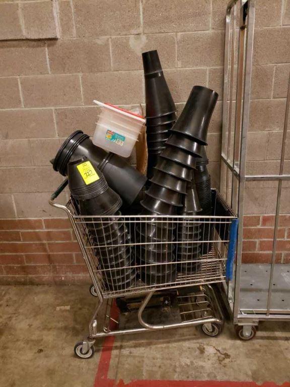 Cart with floral pots