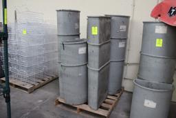 Pallet Of Plastic Trash Cans