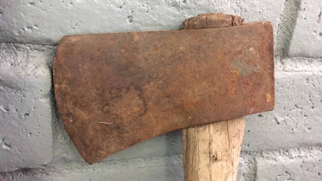 Antique Axe And Hand Saw