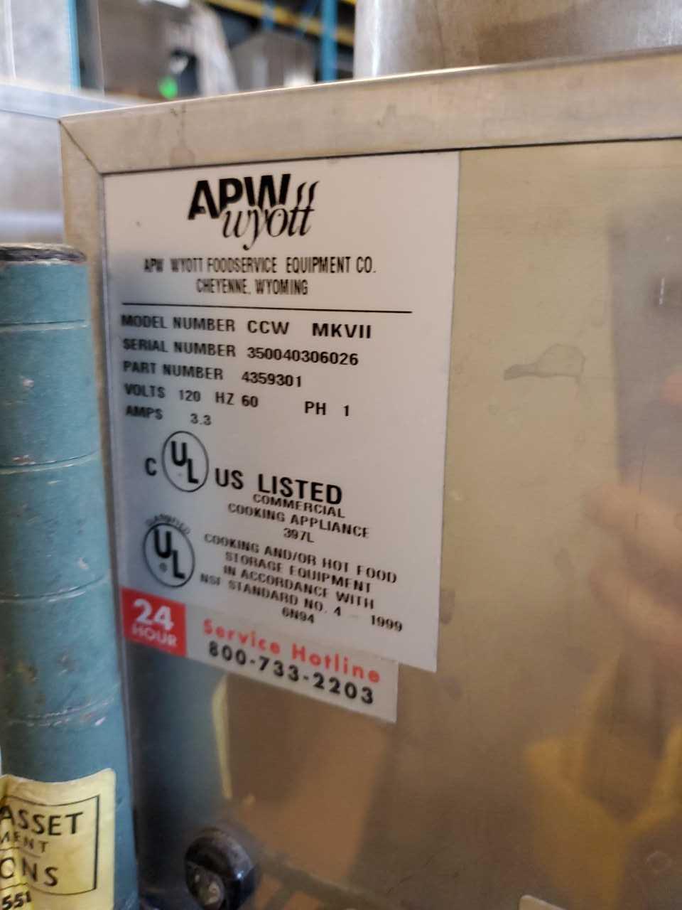 APW Wyott CCW MKVII Heated Dispensers