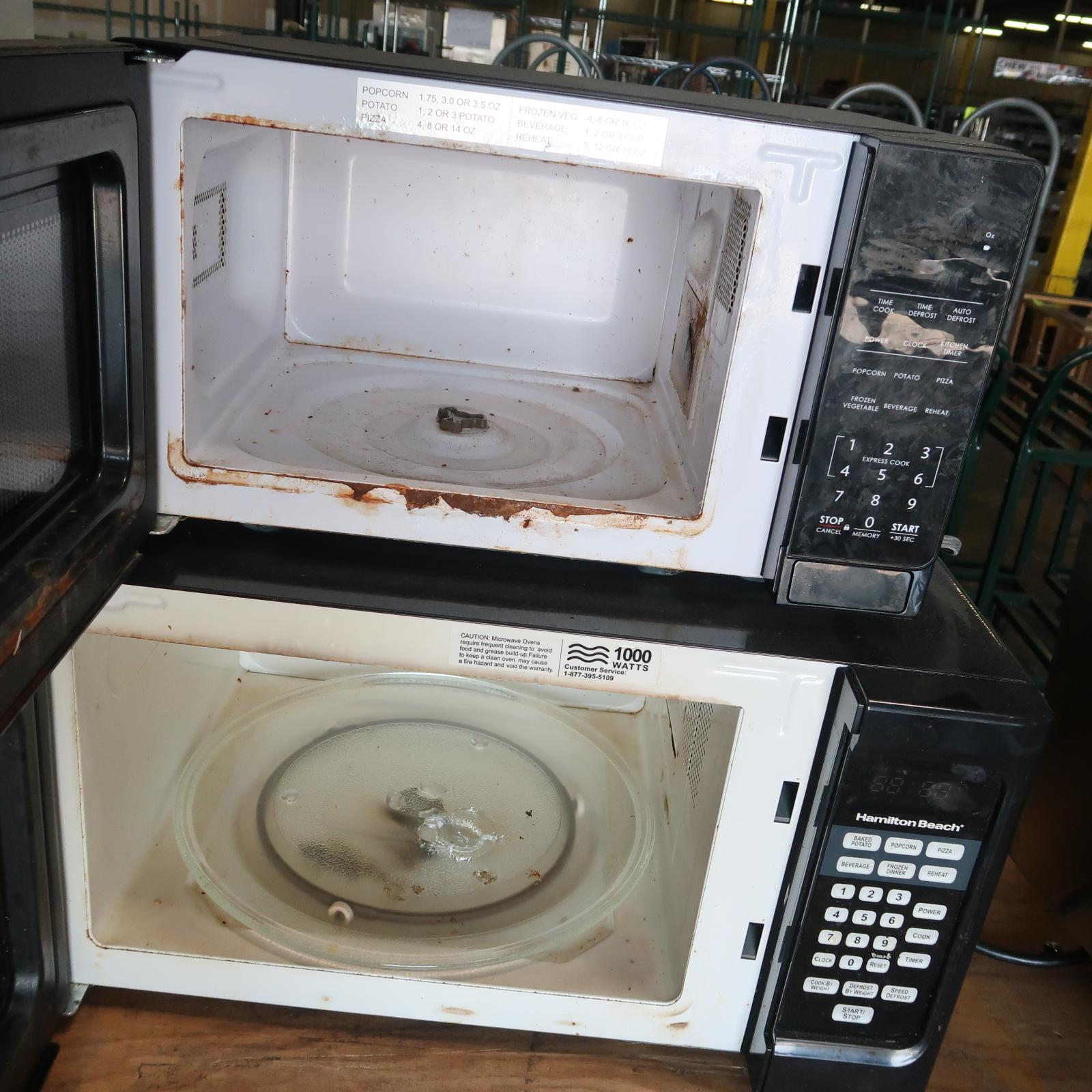 Sharp & Hamilton Beach microwave ovens