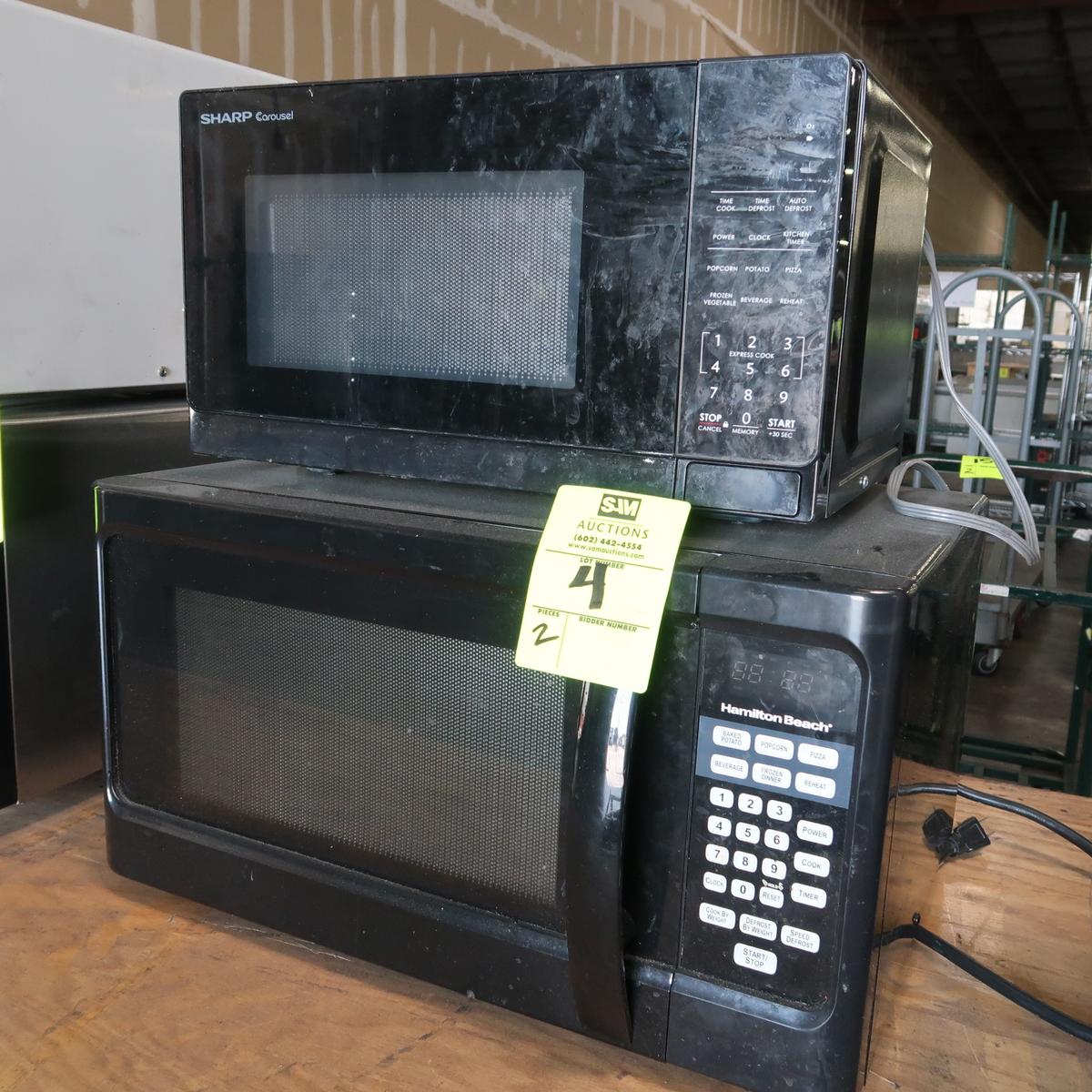 Sharp & Hamilton Beach microwave ovens