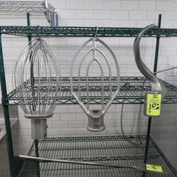 Hobart mixing attachments: 40 qt hook, whip, & paddle