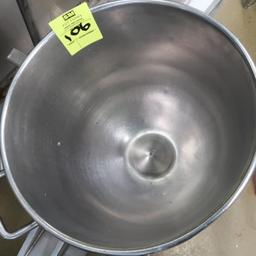 Hobart 40 qt mixing bowl on cart