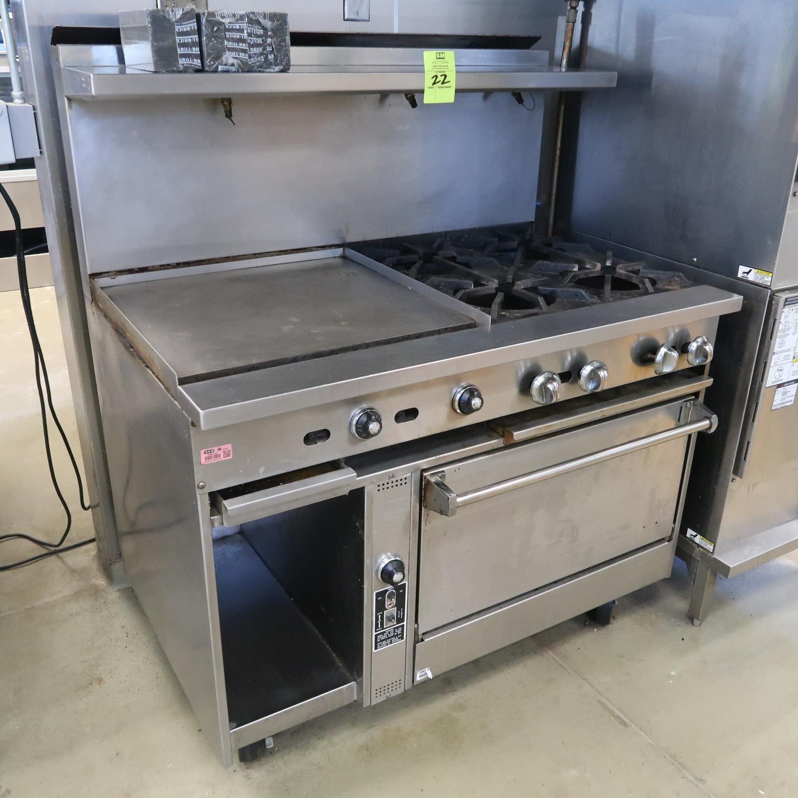 4-burner stove w/ griddle & convection oven