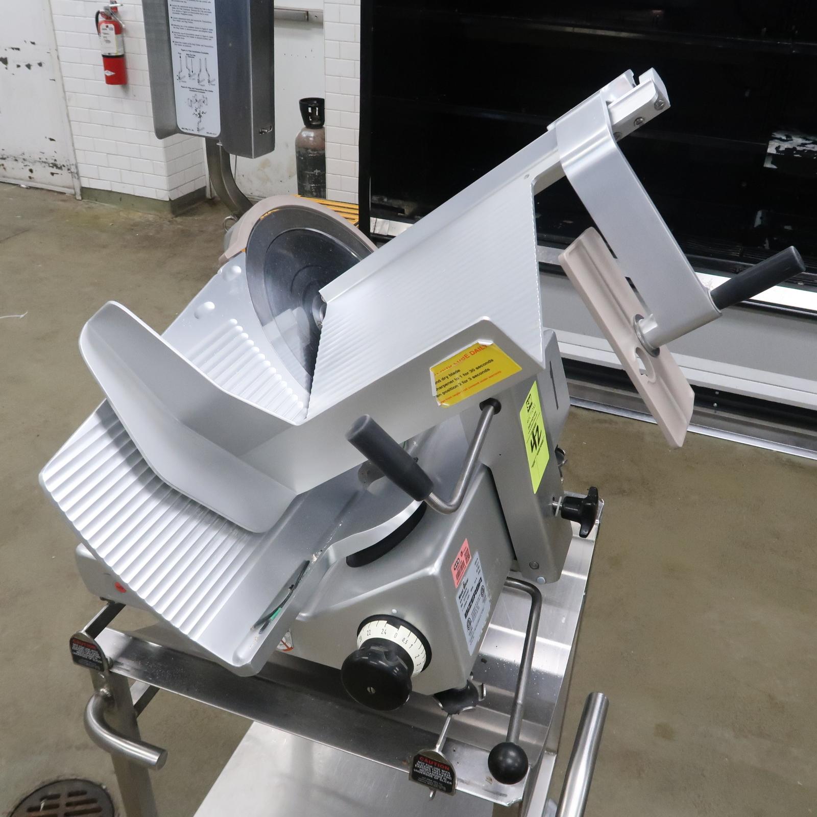 Bizerba deli slicer on stand