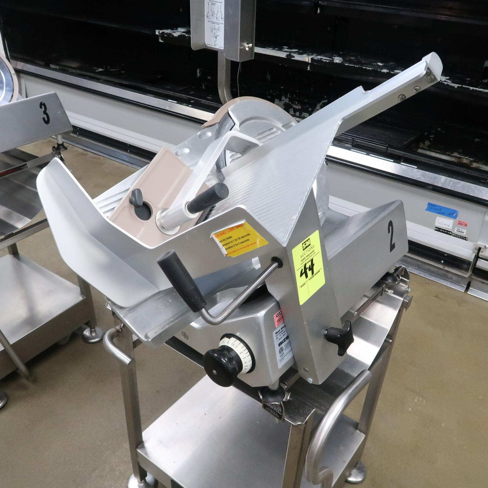 Bizerba deli slicer on stand