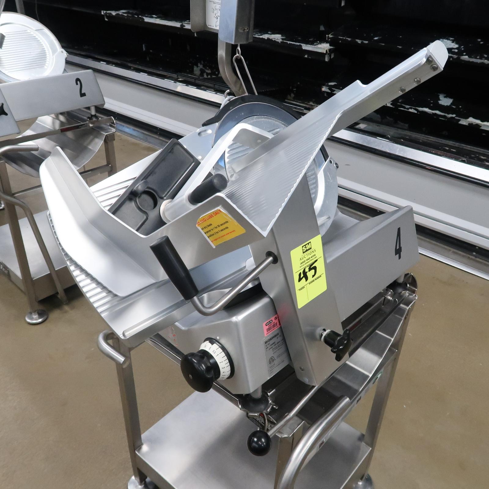 Bizerba deli slicer on stand