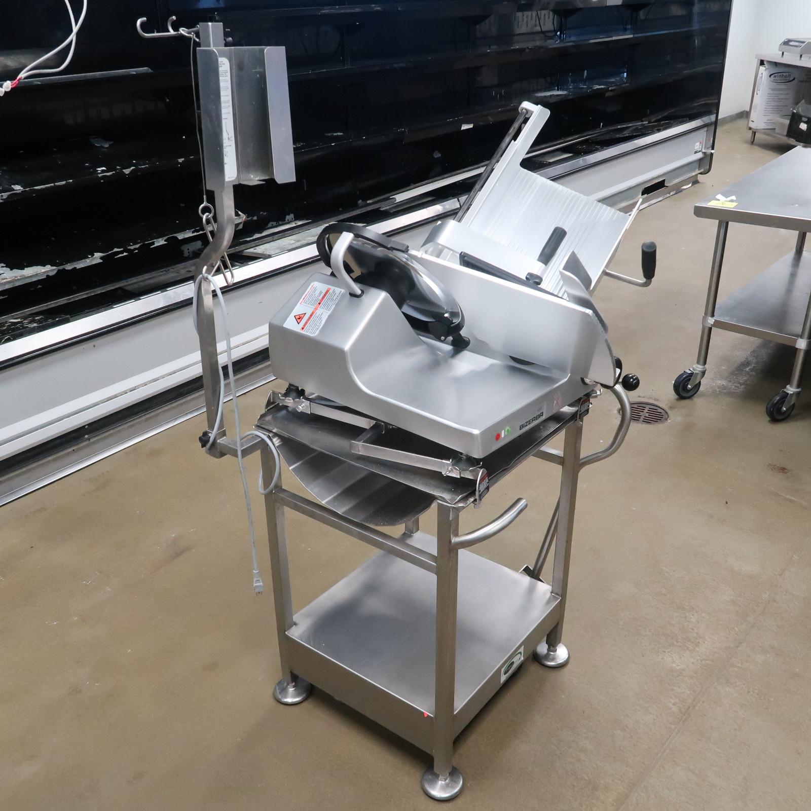 Bizerba deli slicer on stand