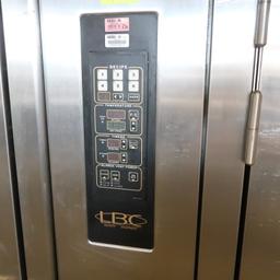 2011 LBC single rack oven, w/ built-in hood