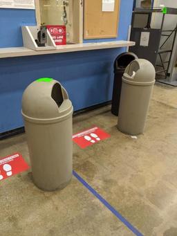 Torpedo trash cans