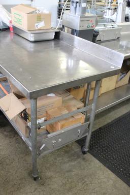 6’ Stainless Steel Table On Casters