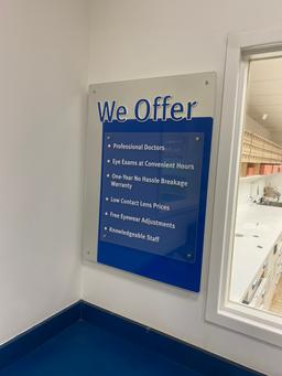 Sign package in Eye care area