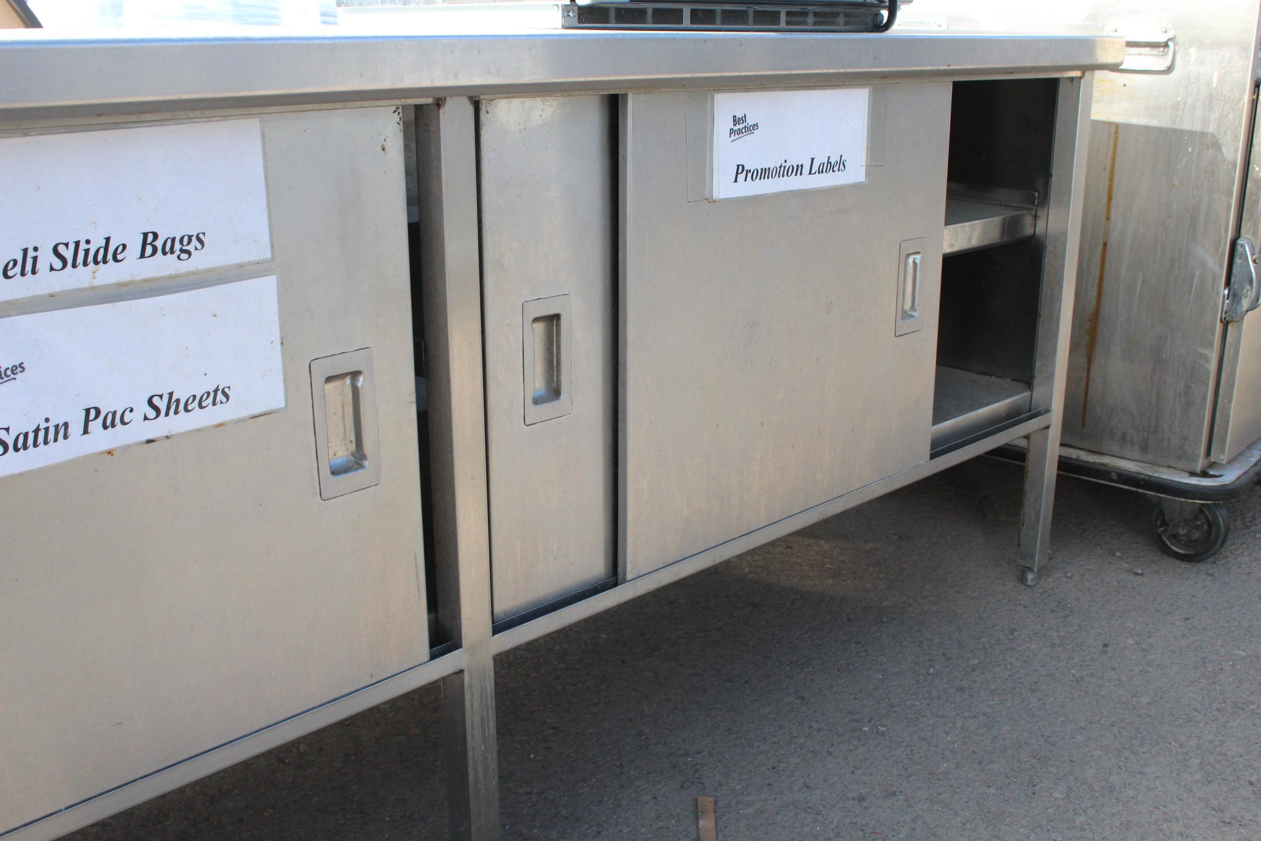 8’ Stainless Steel Table W/ Storage