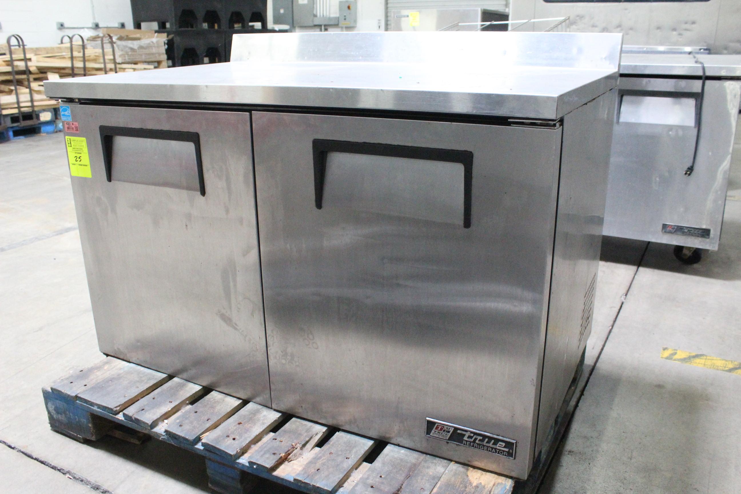 True 4' Stainless Worktop Refrigerator