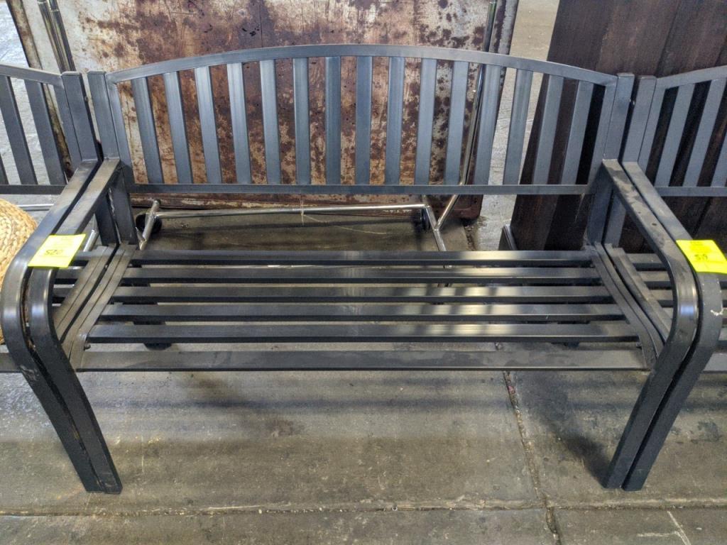 Metal bench 50" x 21" x 32"