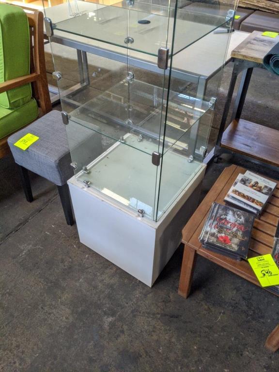 Glass display cabinet