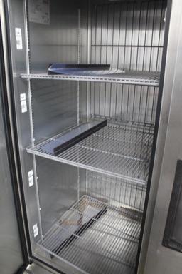 True Two Door Stainless Freezer