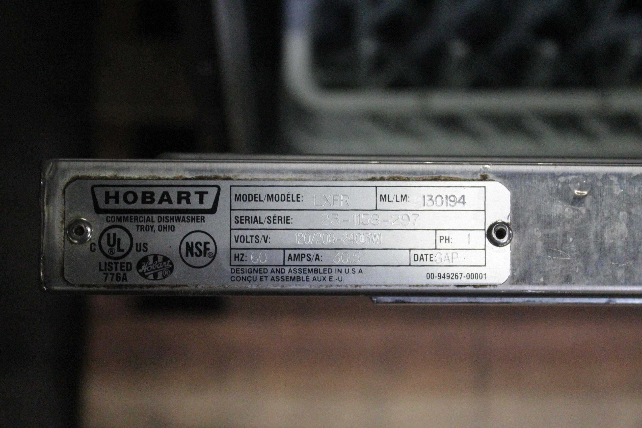 Hobart LXER Commercial Dishwasher