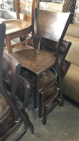 Wooden Chairs W/ Metal Frames