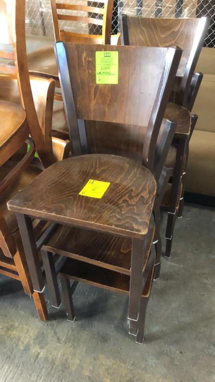 Wooden Chairs W/ Metal Frames