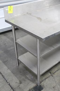 5' Stainless Steel Table W/ Two Undershelves