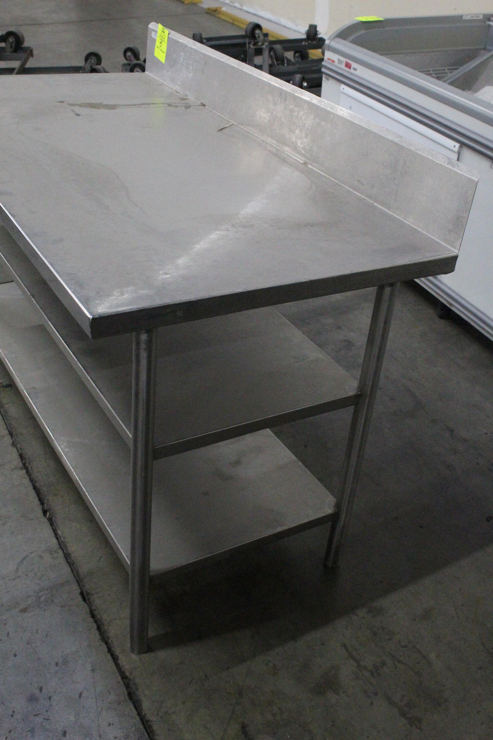5' Stainless Steel Table W/ Two Undershelves