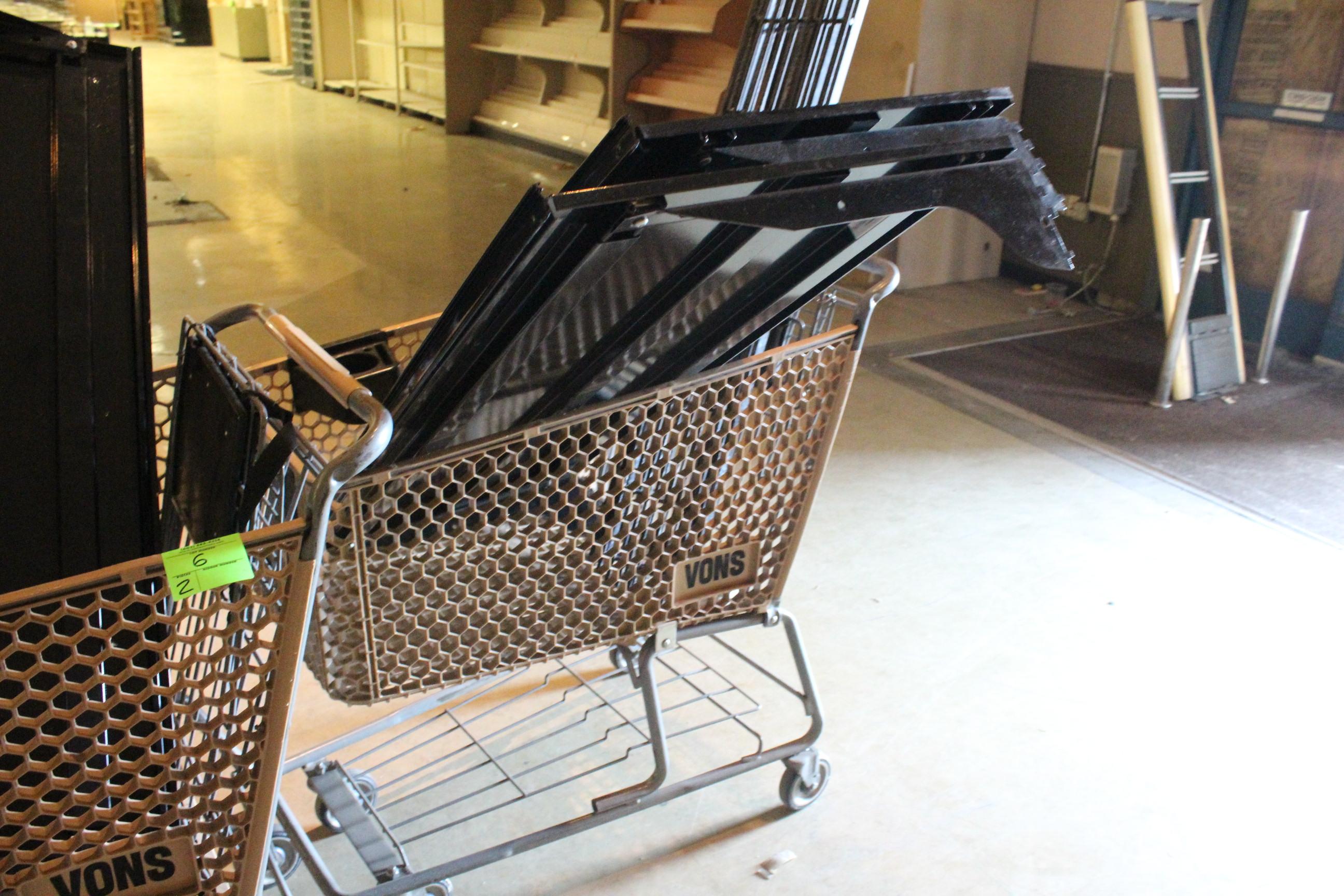 Shopping Carts W/ Case Shelves