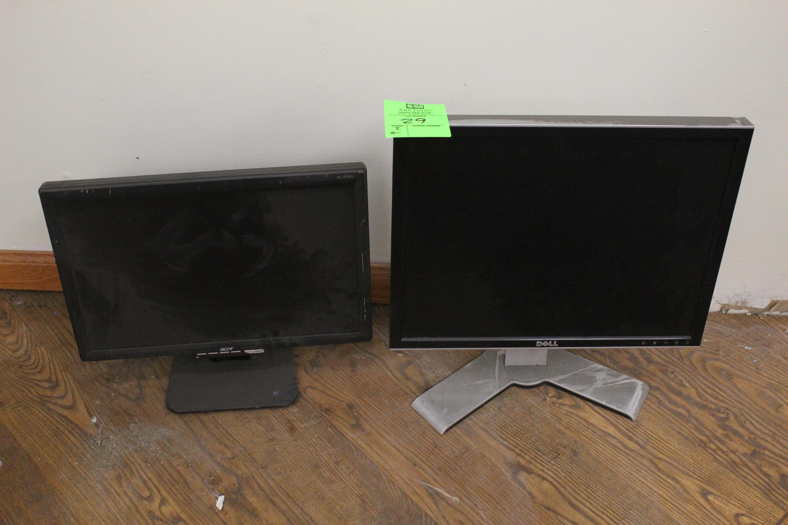 Dell And Acer Computer Monitors