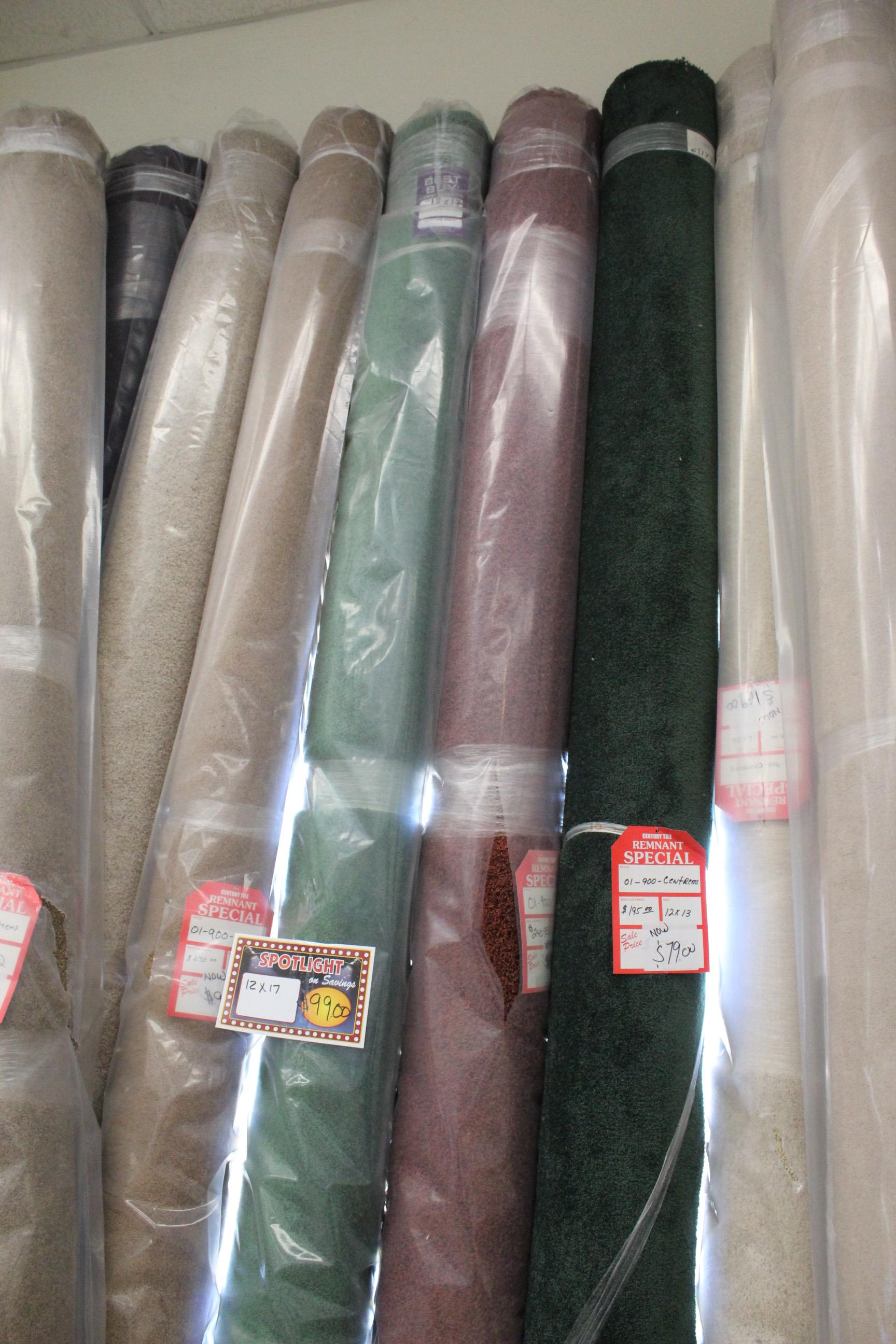 Assorted 12' Rolls Of Carpeting