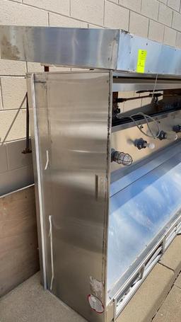 10ft x 5ft stainless exhaust hood