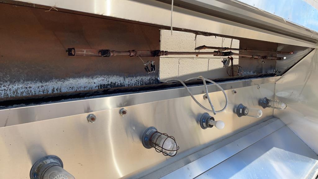 10ft x 5ft stainless exhaust hood