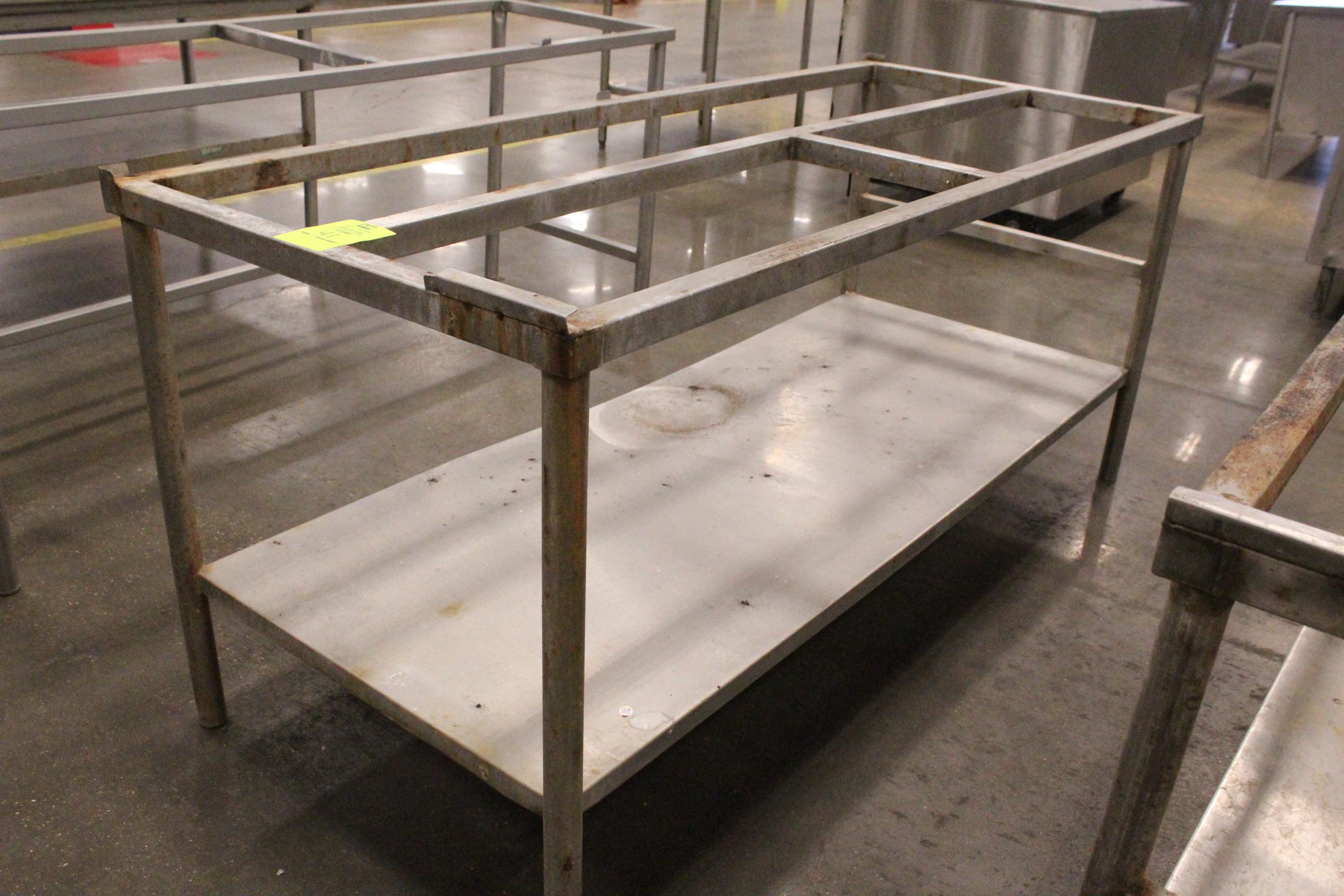 6' Polytop Table Frame W/ Undershelf