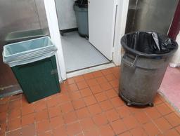 waste receptacles w/ cabinet