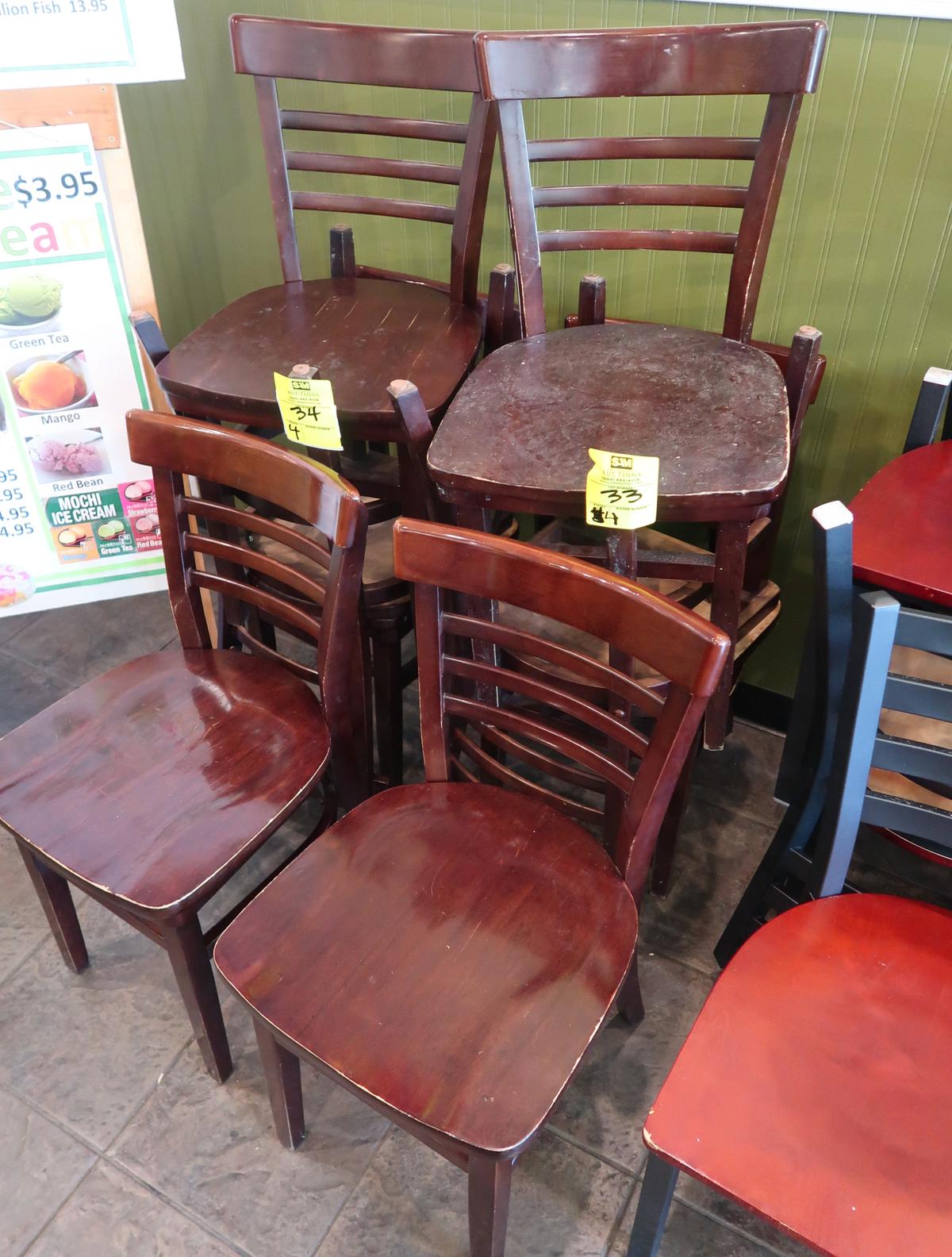 cafe chairs, wooden