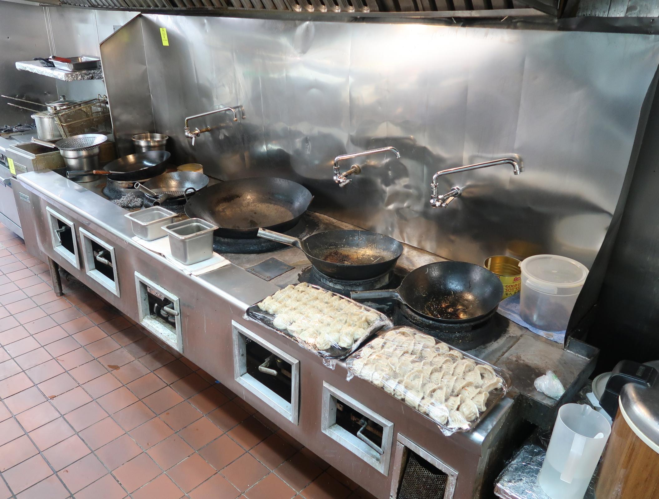 Wok range, w/ 5) burners