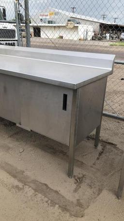 8’ Stainless Steel Table W/ Storage