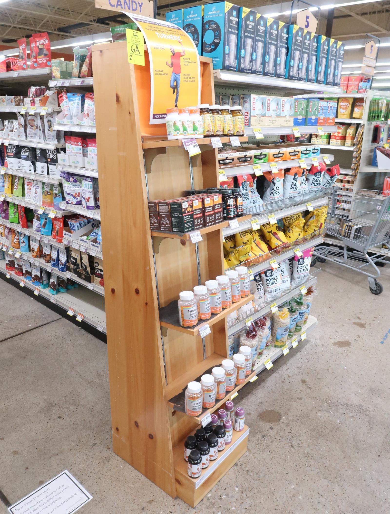 angled wooden merchandisers