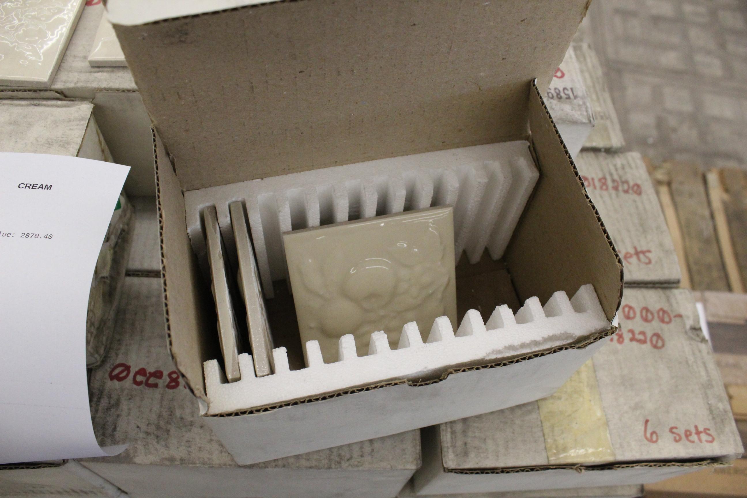 Pallet Of Vitra Harmony 4" x 4" Cream Tile