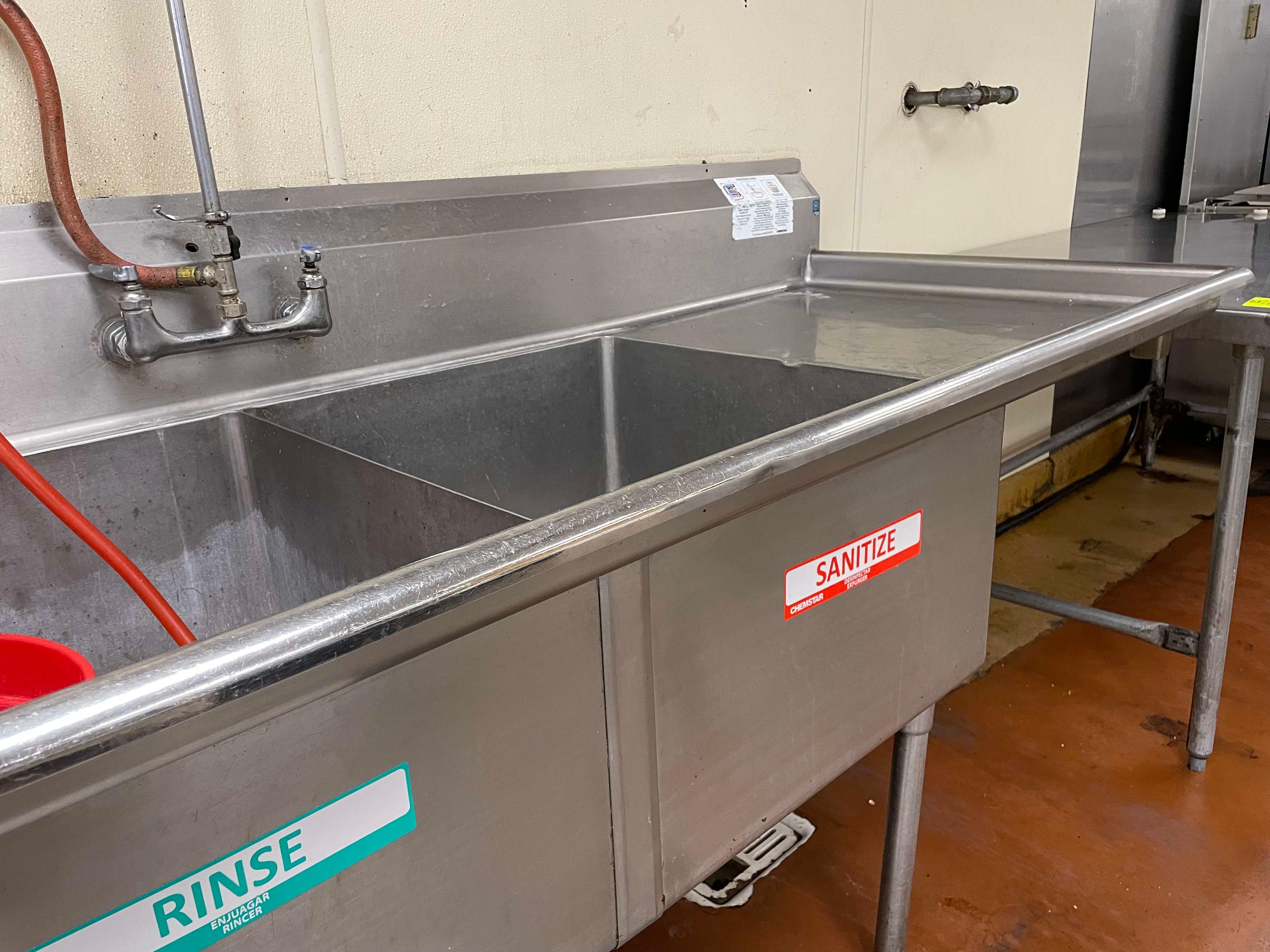 Stainless Three Compartment Sink