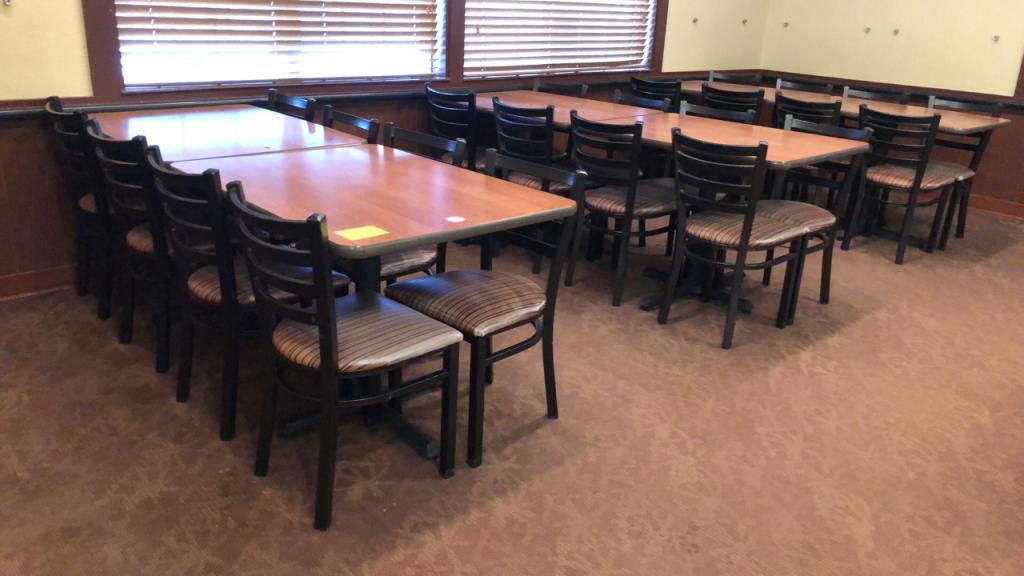 6 Tables W/ 24 Chairs