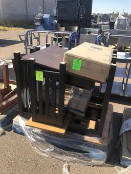 Assorted Wooden Merchandising Tables