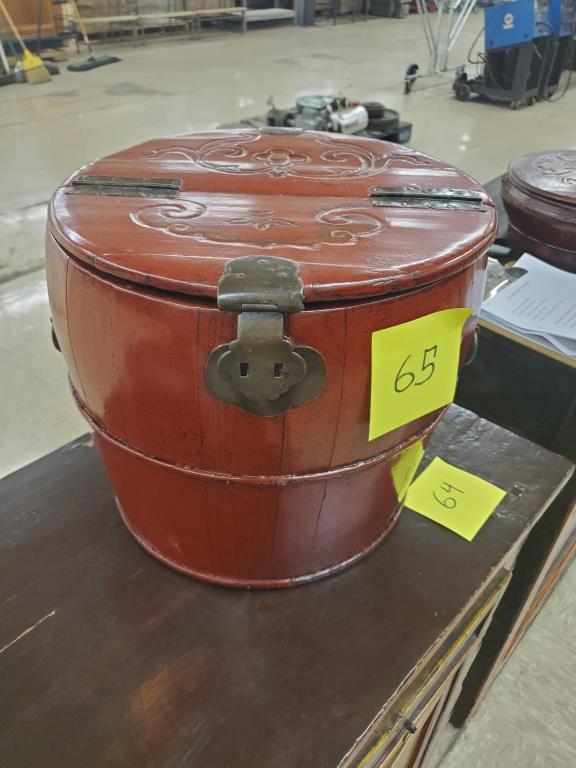 Antique Fir Wood Barrel circa 1901