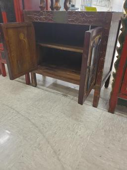 Antique Cypress Wood Two Door Cabinet cira 1881