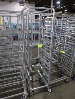 aluminum sheet pan rack, on casters