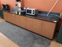 utility counter w/cabinets & solid surface top