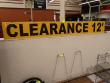 CLEARANCE 12' sign