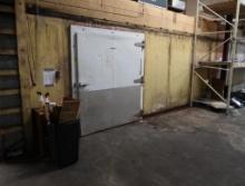 walk-in cooler, one wall is back of dairy cases, lot 266