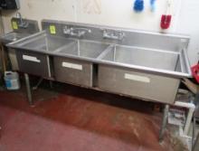 3-compartment sink
