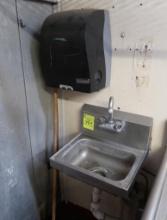 stainless hand sink w/ towell dispenser